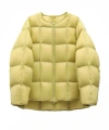 Down jacket, puff pastry, soft round-neck bread jacket, down jacket, new short Korean-style loose and fashionable coat for women in winter Specification image